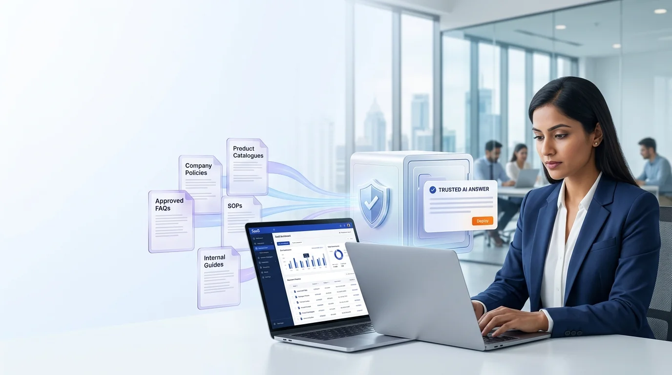 AI knowledge base and RAG system illustration